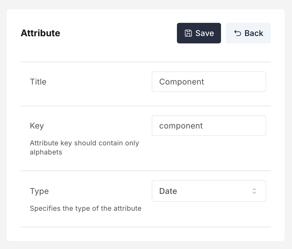 Attributes Management